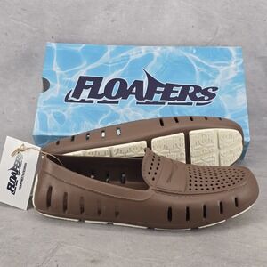 Floafers Water‎ Shoes Mens Size 10 Country Club Drivers Driftwood Brown Coconut